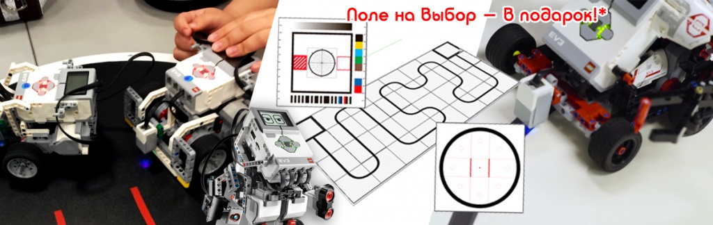 Поле на выбор в подарок при покупке 2 полных наборов LEGO Mindstorms Ev3!