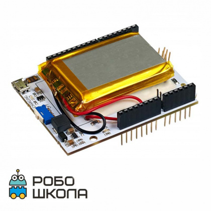 Купить power shield (li-ion, 2000 ма·ч) для Arduino проектов в интернет-магазине Робошкола